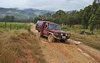 17-Joe slowly drives his 4WD to safety with the help of his winch